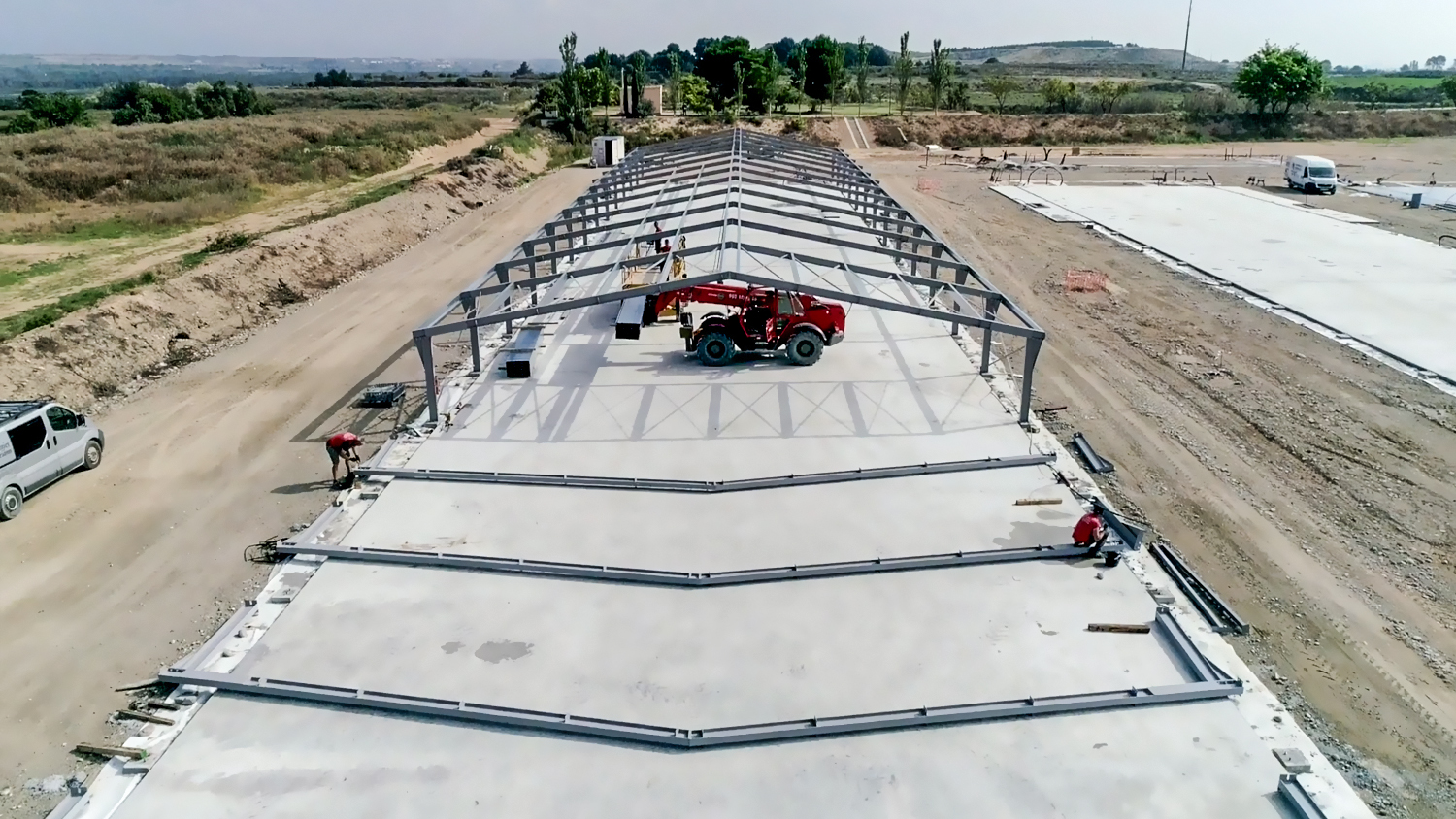 Commercial Prefabricated Metal Buildings with Custom Colors and Welding Space Design