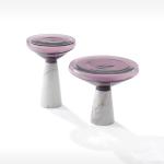 Cafeteria Glass Top Bell Coffee Table Light Luxury Glass Corner Table 510mm