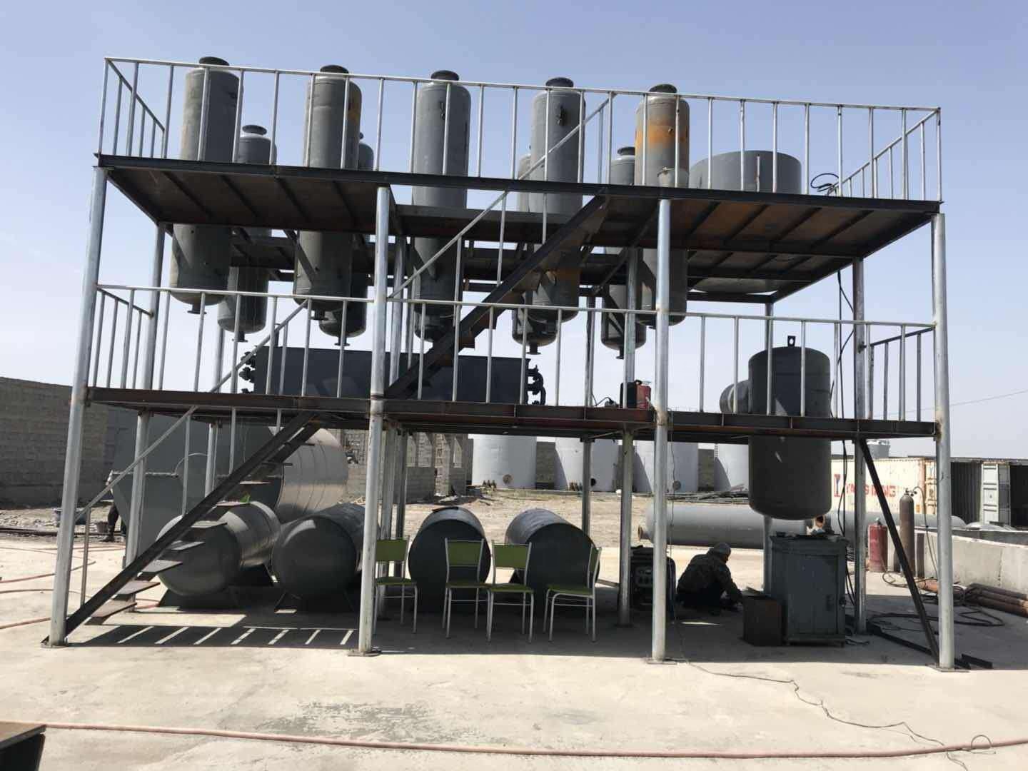 Used Oil Re Refining System For Recycling Black Engine Oil Eco Friendly