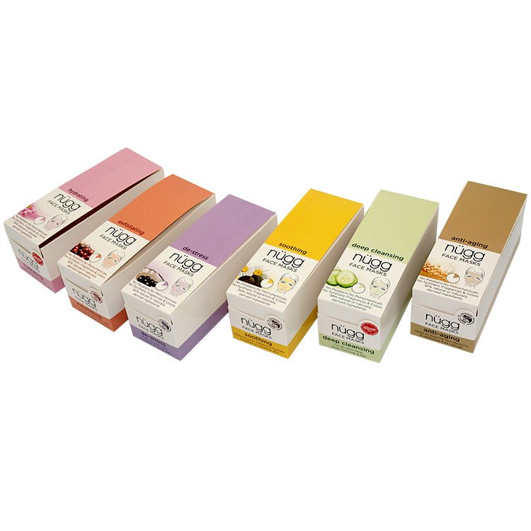 400gsm White Board Luxury Packaging Boxes CMYK Printed Display Face Mask Box