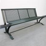 Powder Coated Steel Exterior Park Benches , Garden Bench 6ft Waterproof