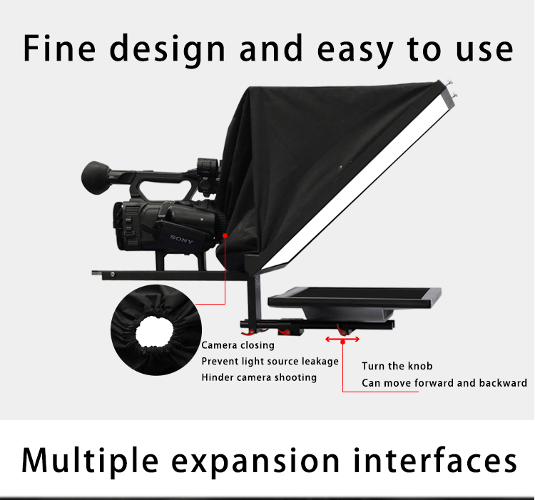 20 inch Private Mold Teleprompter for Interview Live Broadcast TV Broadcast Equipment