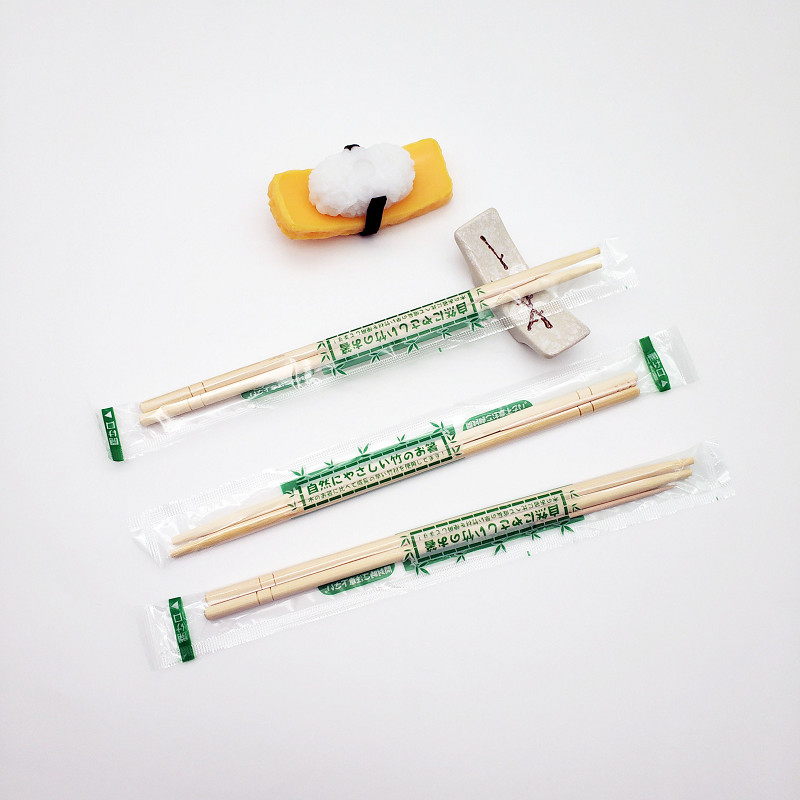 Paper Wrapped Round Bamboo Chopsticks For Restaurant