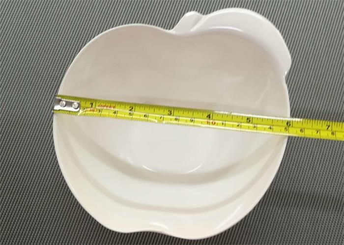 Apple Shape Melamine Dinnerware Bowl Diameter 15cm Weight 154g White Porcelain Bowl