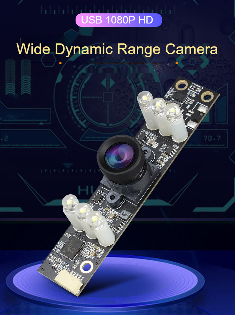 H185 USB Plug-and-Play 5-Megapixel Wide Dynamic Lens Module Effective pixel resolution: 2592*1944