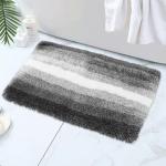 Polyester Non Slip Shaggy Microfiber Chenille Rug Striped Design