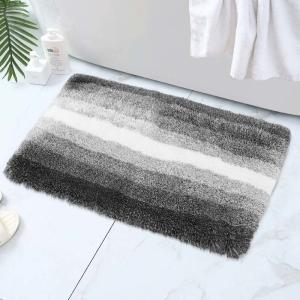 China Polyester Non Slip Shaggy Microfiber Chenille Rug Striped Design wholesale