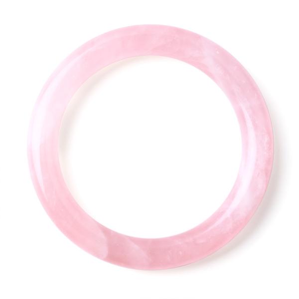 Natural Crystal Polished Stone Pink Rose Quartz Bangle Crystal Jewelry For