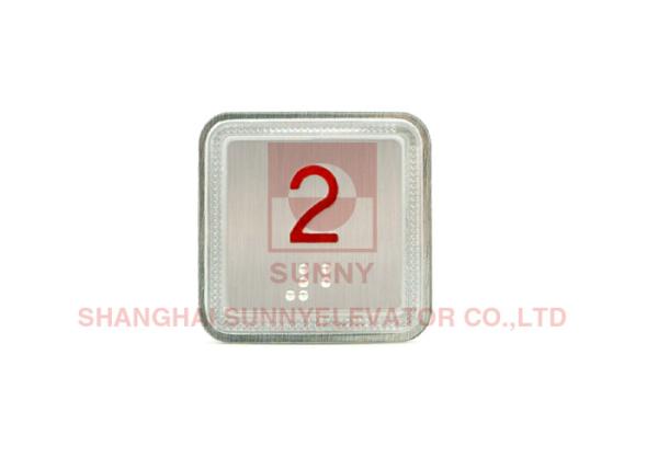Passenger Elevator Square Stainless Steel Push Button , Lift Maintenance