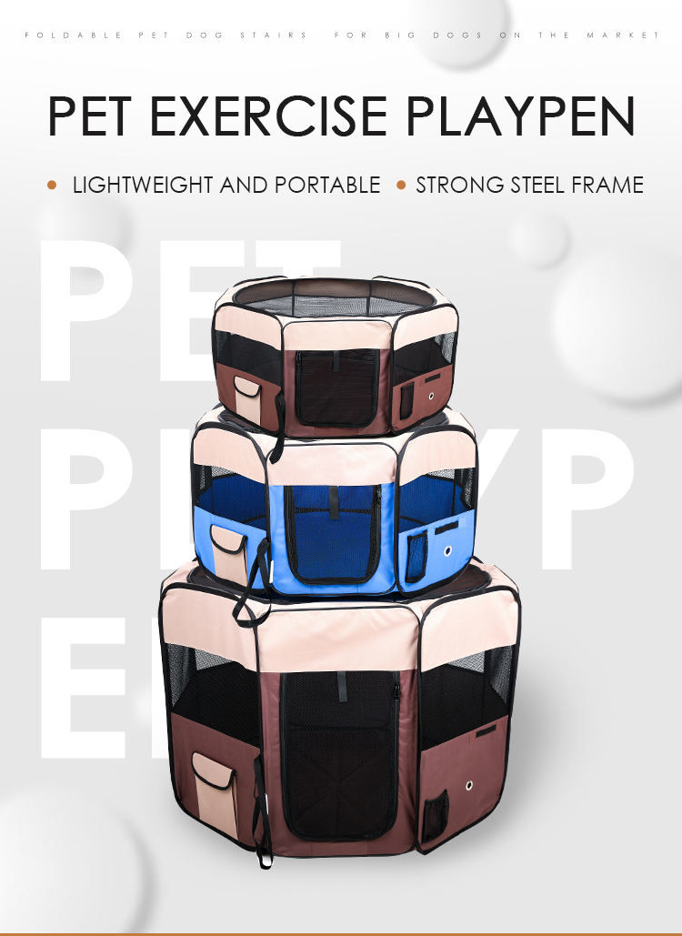 34"X43''X17.5" Custom Color Outdoor Soft Foldable Pet Portable Playpen
