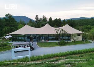 China Triple Top Luxury Glamping Tents For Hotel Restaurant Temperature Resistance wholesale