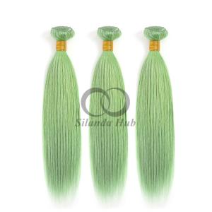 China Green Straight Remy Human Hair Bundles Sew In Weave Bundles Brazilian Bundle Deals wholesale