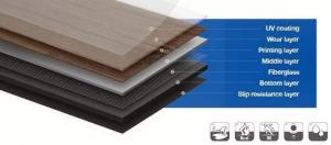 China Waterproof LVT Vinyl Floor UV Surface With Decorative Film on sale