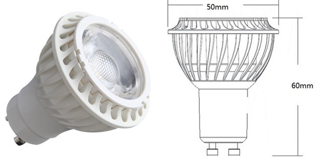 Indoor COB 5w led spotlight gu10 led lamp manufacturers