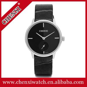 China Famous Brand CHENXI Super Simple Classic Sport Watchn Stainless Steel Case Leather Watches wholesale