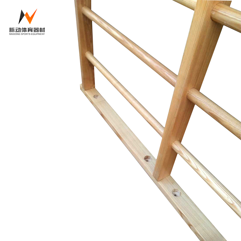 Adjustable Yellow Manchurian Ash Wood Wall Bars Gym Ladder for Customized Workouts