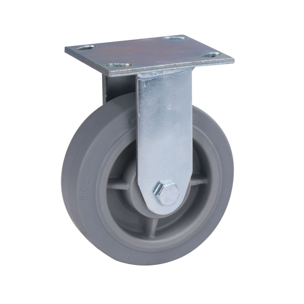 Industry Heavy Duty Trolley Rigid Rotary Brake TPR Caster Wheel