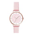 BSCI Leather Strap Quartz Watch Waterproof Mineral Hardlex