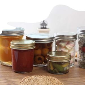 China OEM Overnight Oats jelly Glass Storage Bottles parfaits hermetically sealed jar wholesale