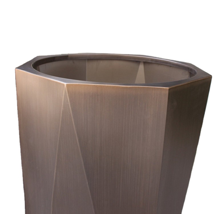 Unique style octagonal large metal flower pots for flowers
