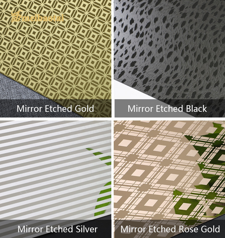 Gold Etching 1.00mm Thk Stainless Steel Sheet For Exterior Wall Cladding