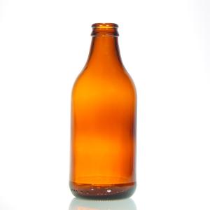 China 330ml 11oz High Flint Clear Soda Water Empty Bottles With Crown Caps In Bulk Packing wholesale