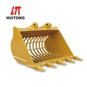 China Wear Resistant Excavator Skeleton Bucket Yellow Color High Working Efficiency wholesale
