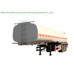 Carbon Steel Diesel Tank Semi Trailer , 45000 L Gasoline Tank Trailer For