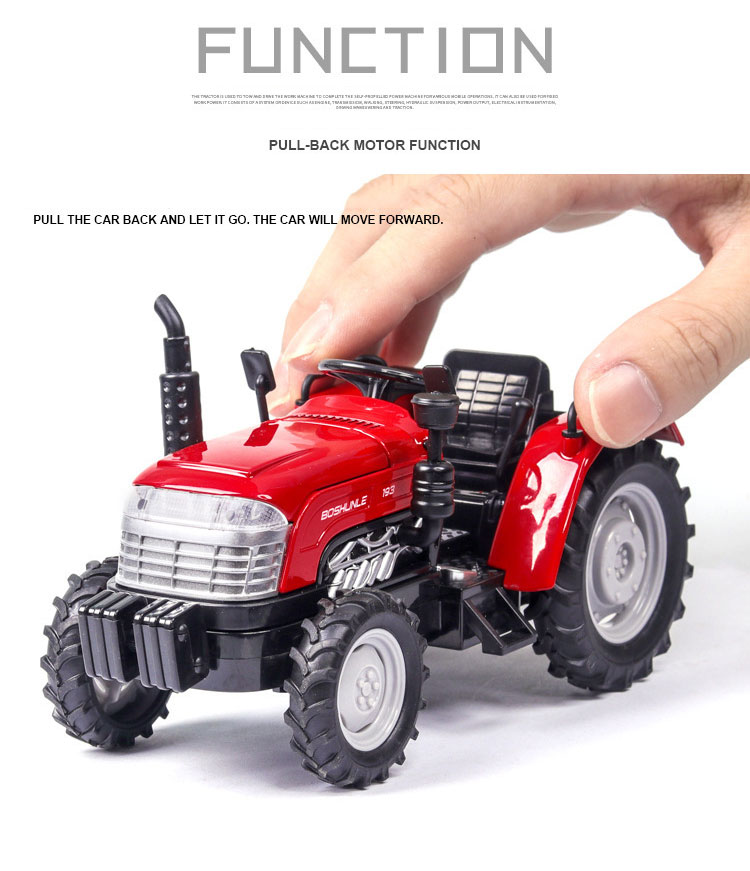 Simulation 1 32 Agricultural Tractor Children'S Toy Alloy Car With Sound and Light Generation