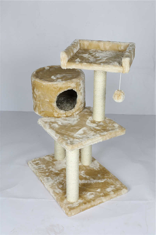 Eco Friendly Cat Climbing Frame Multi Level Design With Soft Perches