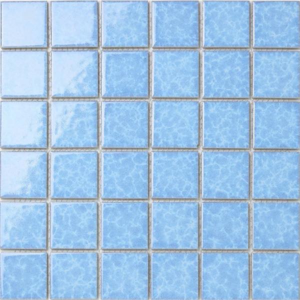 Square Glazed Mosaic Swimming Pool Ceramic Tiles Anti Slip In 2x2 In