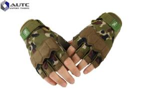China Fingerless Army Tactical Shooting Gloves Microfibre Wear Resisting Reinforced wholesale