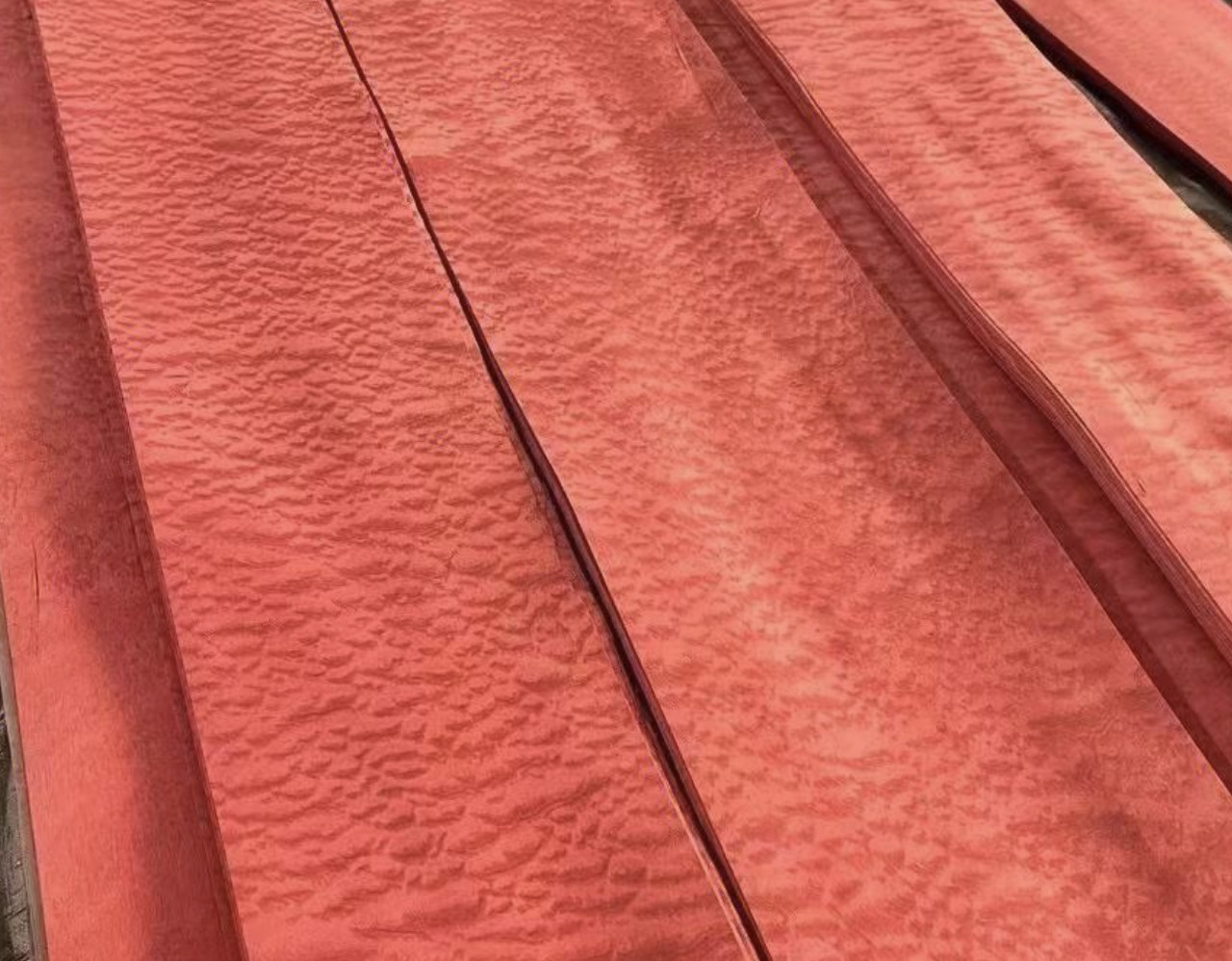 Sapele Pommele Veneer Dyed Wood Veneer Sheets Length 2-3.6m