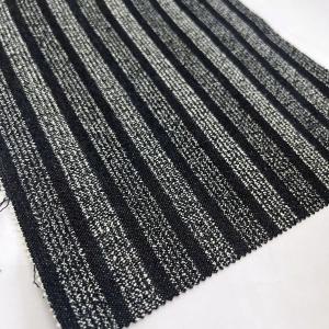 China FCL Jacquard Denim Fabric Stretch Jeans Fabric Weaving Stripe Design wholesale