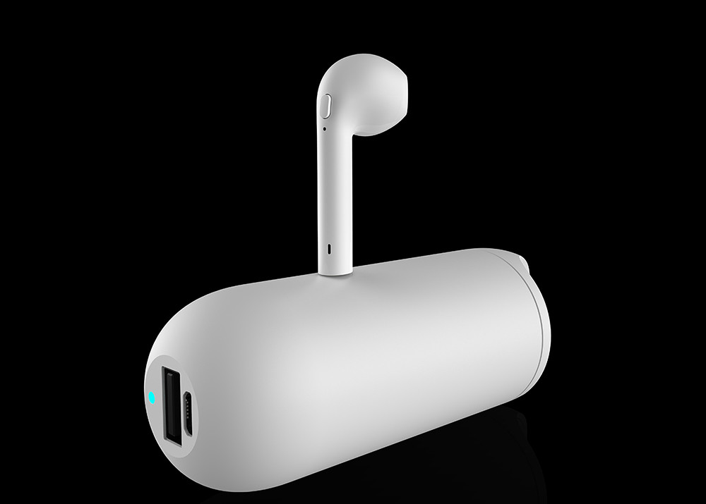 10M Transmission Mono Bluetooth Headphone With 3300 Mah Power Bank I9 TWS