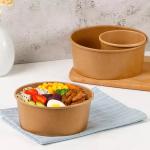 Biodegradable Paper Salad Bowl Disposable Takeaway Lunch Box Salad Bowls