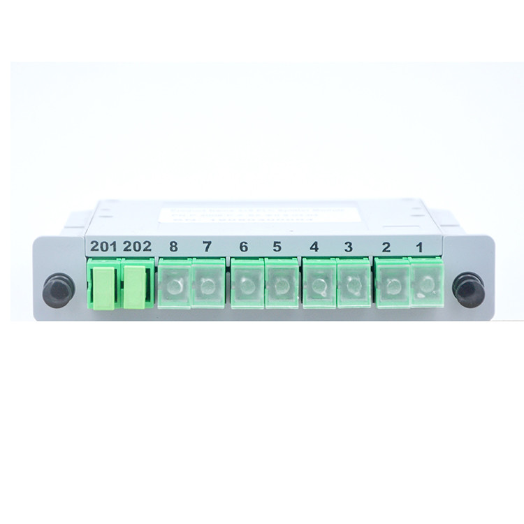 ABS 2x8 Multimode Fiber Optic Splitter Plc LGX Box Cassette Card Inserting