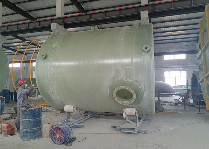 Chemistry Green Frp Storage Tank Easy Installation 3600mm*10130mm