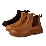 Waterproof Woodland Chelsea Fashionable Rubber Leather Shoes Men Steel Toe