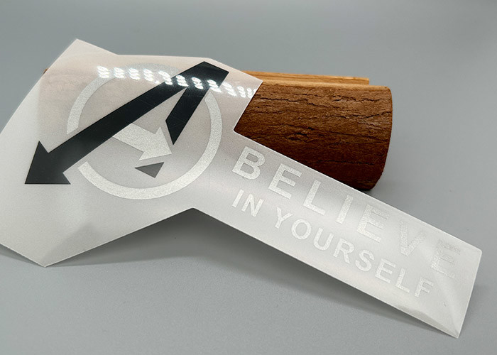 Custom Reflective Silver Logo Heat Transfer Label For Clothing