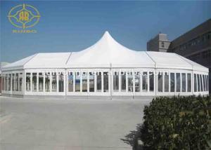 China Polygon Large Span Pagoda Party Tent Glass Walls Lightweight Pagoda Wedding Tent wholesale