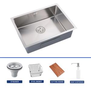 China 18 Gauge Undermount Stainless Steel Kitchen Sink Polished And Brushed Finish wholesale
