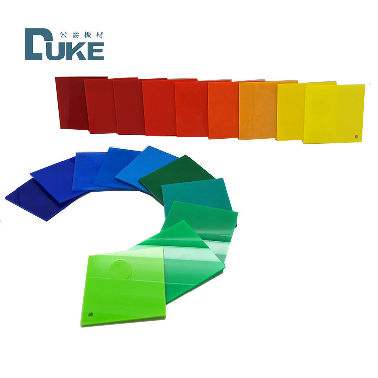 Duke Light Transmittance 93% Perspex Color Acrylic Sheets For Light Sign