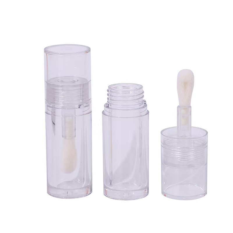 Plastic Transparent Big Head Brush Lip Glaze Tube Small For Highlight Liquid