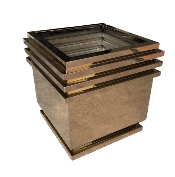 Luxury outdoor large tree planter large metal square flower pot
