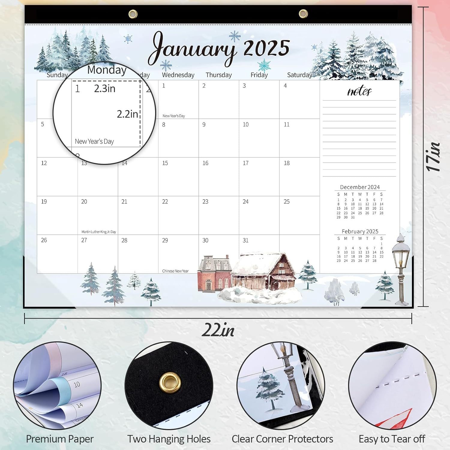 12 Holiday / Seasonal Photos Custom Wall Calendar On Paper