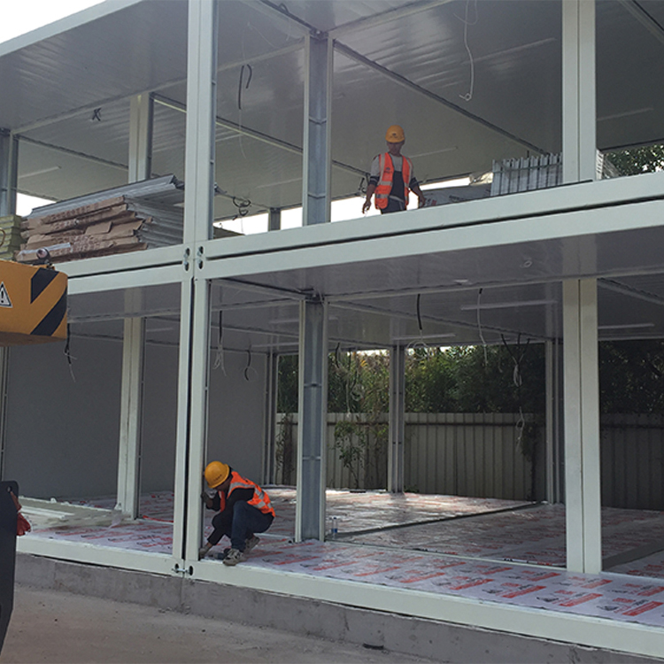 40ft Prefabricated Container House light steel frame Sandwich Panel Prefab House