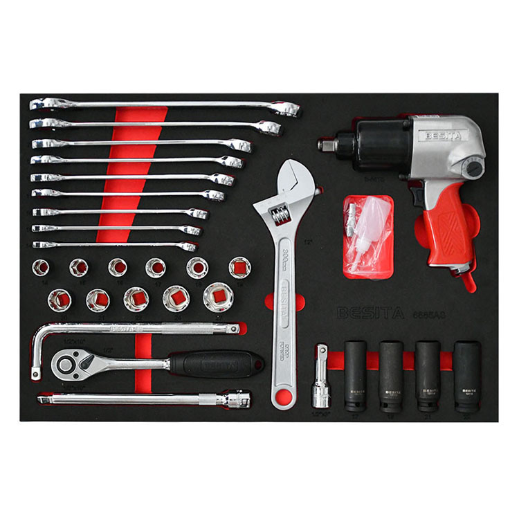 Besita 6685S 66pcs Tool Set Trolley 4 Drawers Convenient For Tire Maintenance