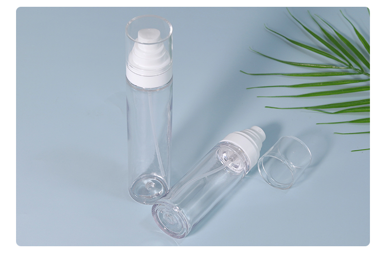 Customized Blue Cosmetic Bottles 60ml 100ml Transparent Plastic Bottle For Mist Spray