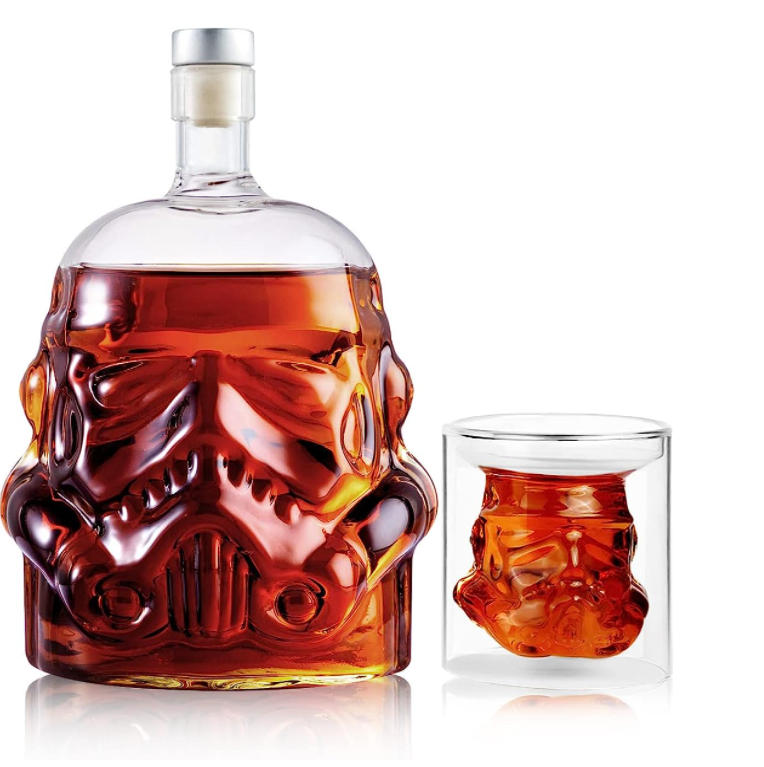 Clear Glass Bottle Wine 750ml 1000ml Brandy Liquor Glass Bottle for Customized Mask Vodka